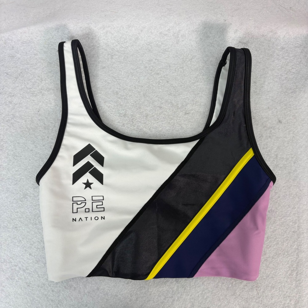 P.E Nation Multicolor Rebuild Sports Bra Colorblock Activewear Womens XS‎ Gym